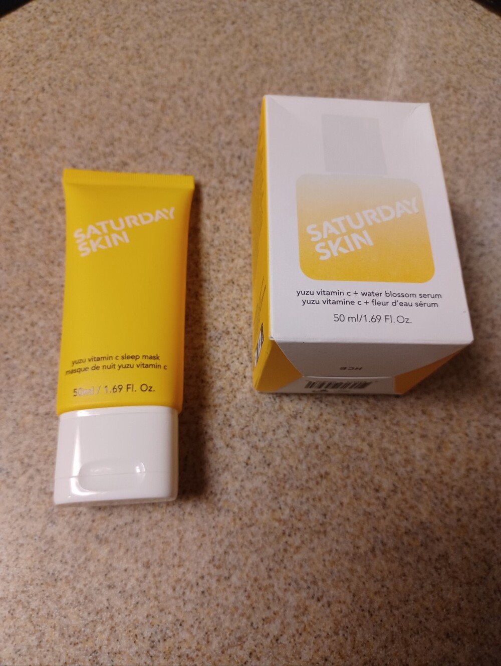 × Saturday Skin Yuzu Vitamin C Sleep Mask  And Hydrating Face Serum